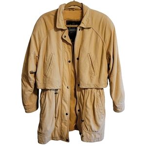 Chamonix men's light tan soft leather long sleeved with side pockets size small